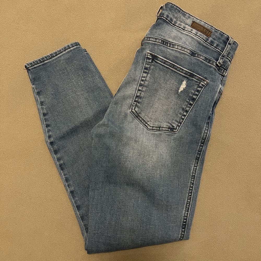 KUT from Kloth Womens High Rise Ankle Slim Straight Leg Heavy Wash Jeans Size 6